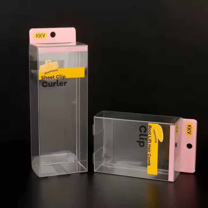 Transparent Plastic Printed PVC Box Display Packaging Folding Acetate Boxes Clear Vinyl PVC PET RPET Packaging Box